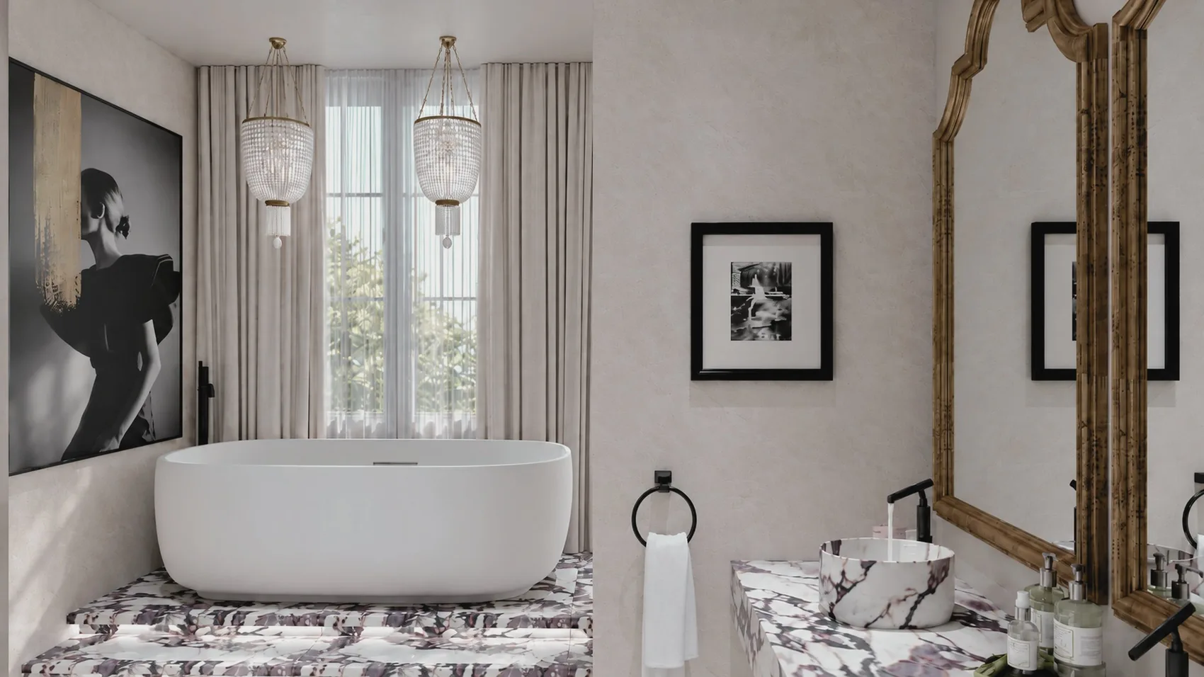 Visualisierung Badezimmer, Freistehende Wanne – Good Design