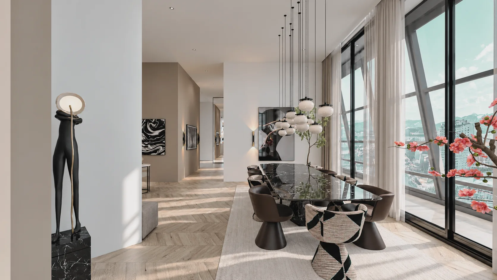 Visualisierung Penthouse, Essbereich – Good Design